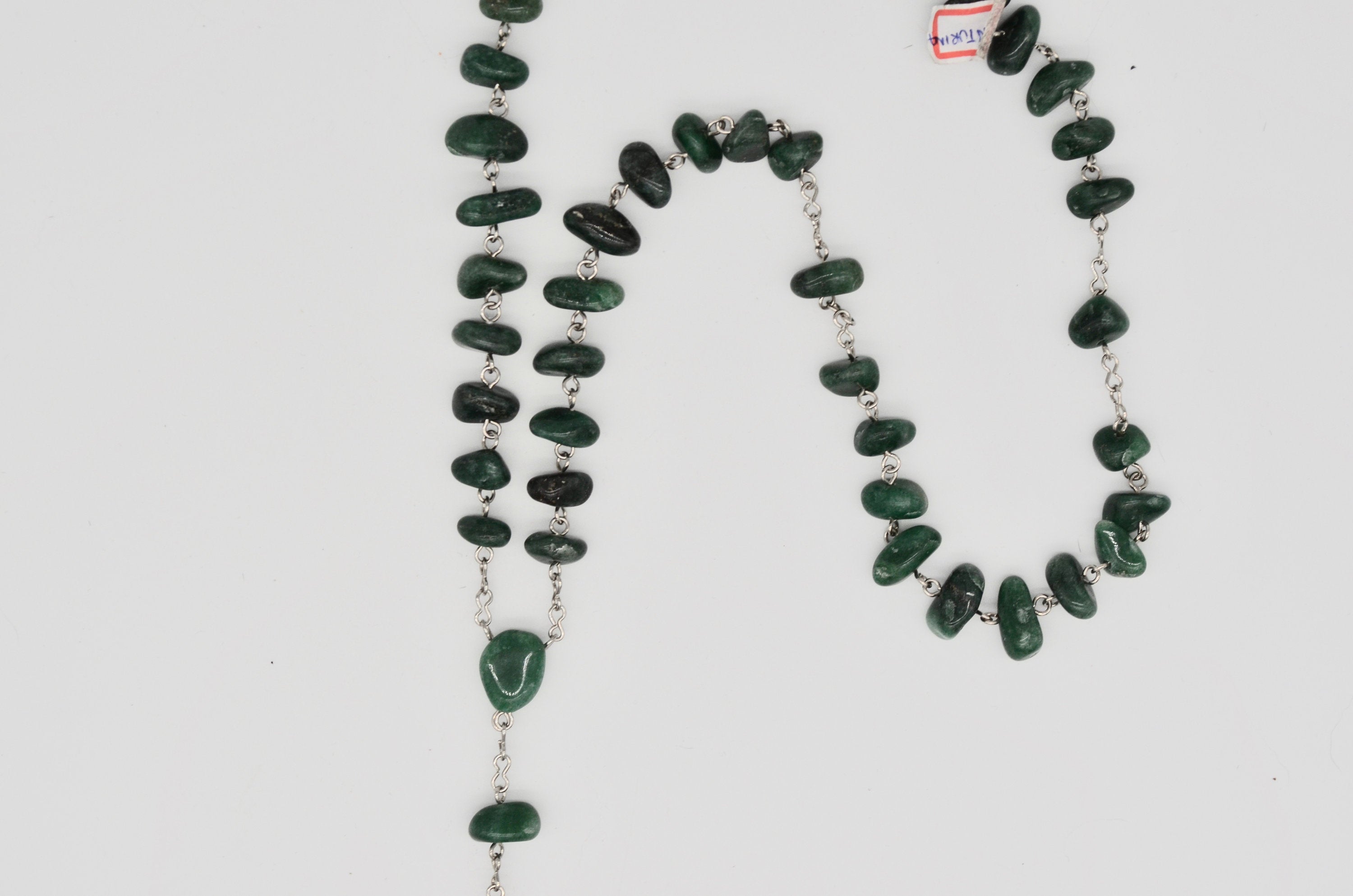 Aventurine Jade Stone Silver Rosary Beads Necklace Religious Brazilian Natural Gemstone Catholic