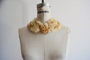 Blonde Mink Fur Collar Beautiful Rich Scarf Fashion Style