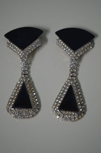 Rhinestones Clip Earrings Chandelier Fashion