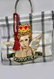 Crown Cupid Patch Dg Embroidered Designer Large Mesh Tassel