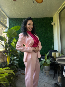 TAHARI Rose Pink Tailored Women Suit Arthur S Levine Blazer Pants