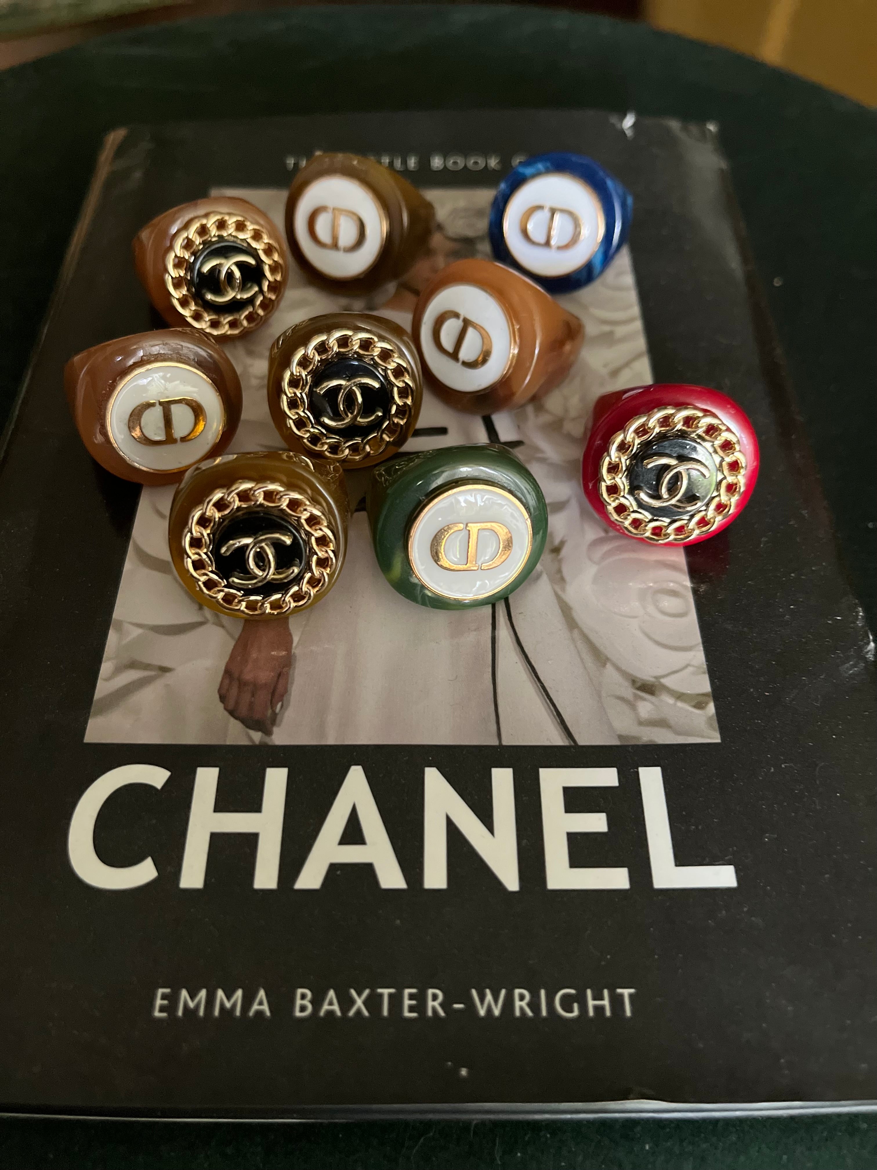 Vintage Chanel Button ring