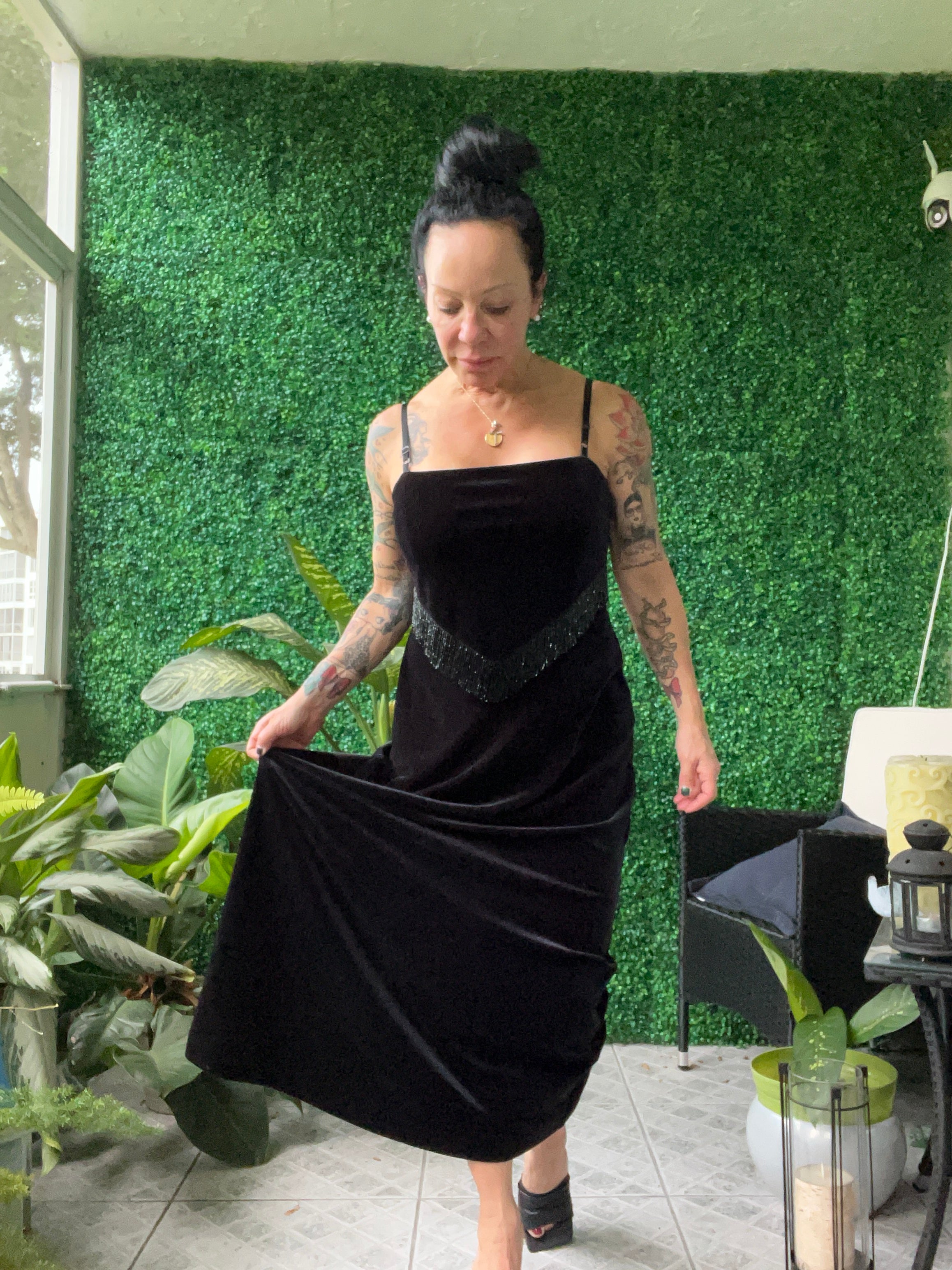 patra beaded dress Patra Vintage Silk Beaded Tiered Gatsby 20s Flapper Cocktail Dress Size 10