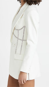 Area Crystal Stitched Corset Blazer Dress